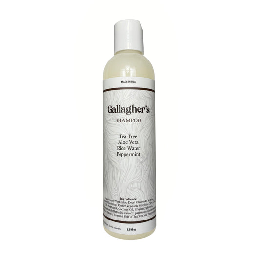 Gallagher's Shampoo  |  Tea Tree + Peppermint Scented Natural Ingredients  |  NO Sulfates, Parabens or Cancer Causing Chemicals